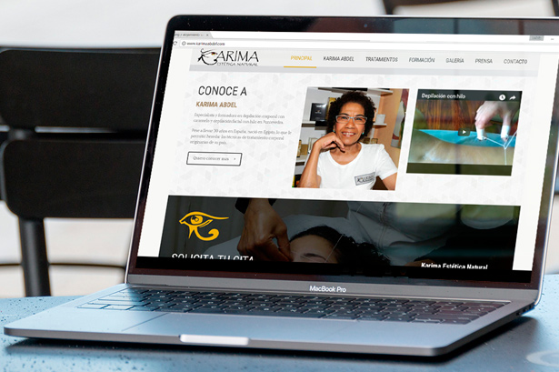 Diseño de página web para Karima Abdel Centro de Estética